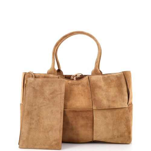 Arco Tote Maxi Intrecciato Suede Medium