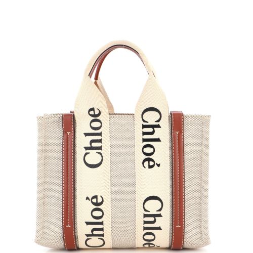 Woody Tote Canvas with Leather Small