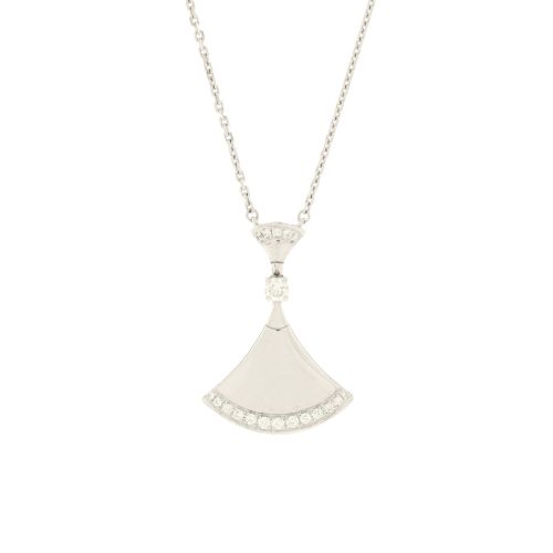 Divas' Dream Pendant Necklace 18K White Gold with Diamonds Large