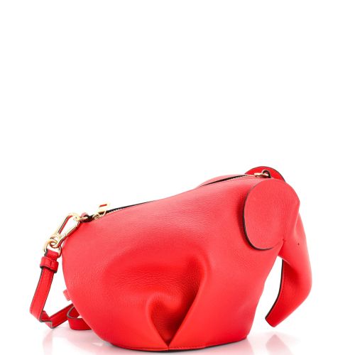 Elephant Crossbody Bag Leather Mini