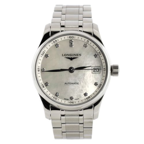 Master Collection Automatic Watch Stainless Steel with Diamond Markers and Mother of Pearl 34