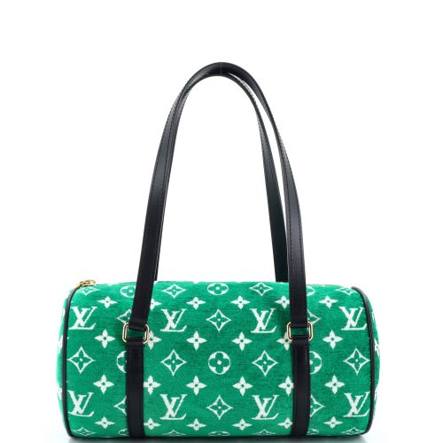 Papillon Handbag LV Match Monogram Jacquard Velvet