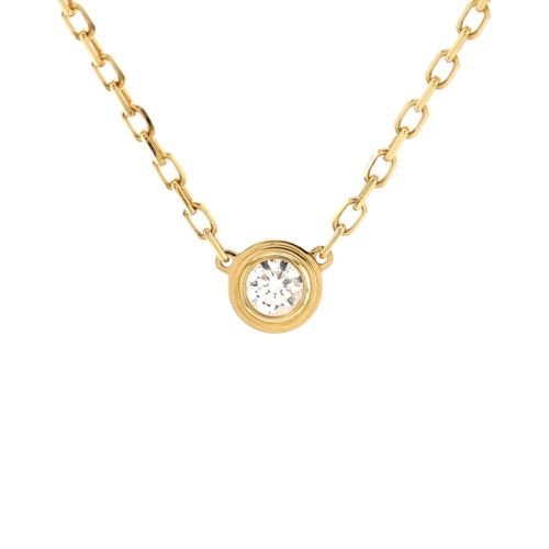 Cartier D'Amour Pendant Necklace 18K Yellow Gold and Diamond Small