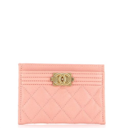 Boy Card Holder Quilted Caviar