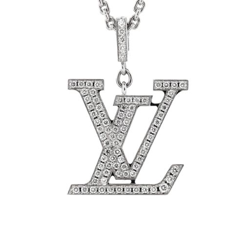 LV Idylle Blossom Pendant Necklace 18K White Gold and Diamonds