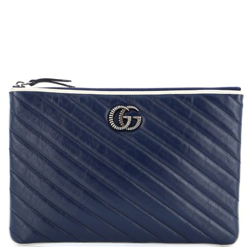 GG Marmont Pouch Diagonal Quilted Leather