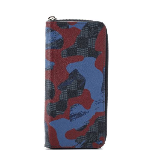 Zippy Wallet Limited Edition Camouflage Damier Cobalt Vertical