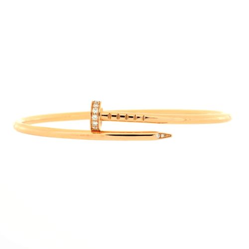 Juste un Clou Bracelet 18K Rose Gold with Diamonds Small