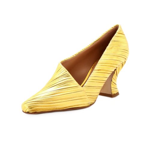 Women's Folded Almond Pumps Lame