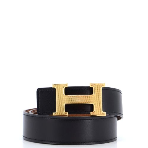 Constance Reversible Belt Leather with Guilloche Hardware Medium 85