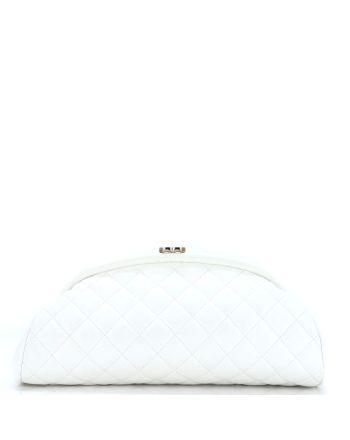 Timeless Clutch Quilted Caviar