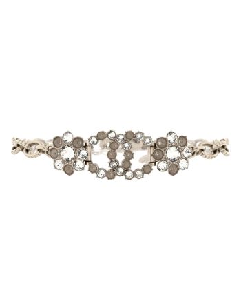 CC Cluster Chain Bracelet Metal with Crystals and Beads