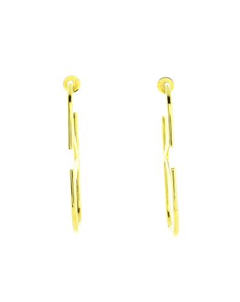 Vlogo Signature Hoop Earrings Metal