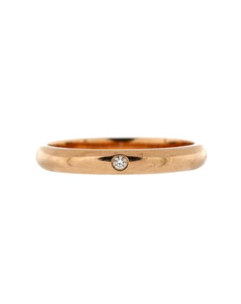 1895 Wedding Band Ring 18K Rose Gold with Diamond 2.6mm