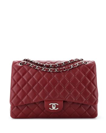 Classic Single Flap Bag Quilted Caviar Maxi