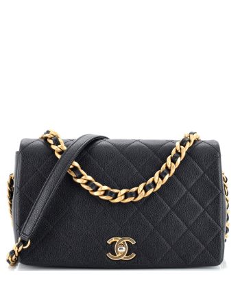 Fashion Therapy Full Flap Bag Quilted Caviar Medium