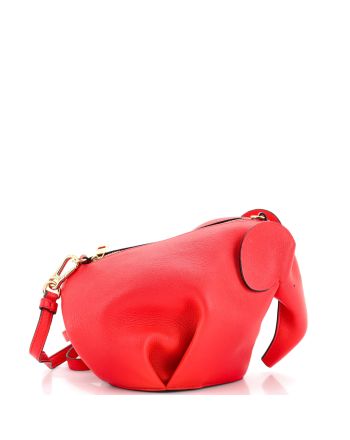 Elephant Crossbody Bag Leather Mini