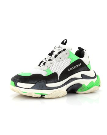 Men's Triple S Sneakers Fabric and Mesh with Faux Leather