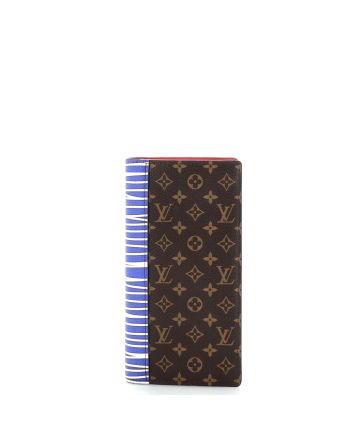 Brazza Wallet Patchwork Monogram Canvas and Printed Leather