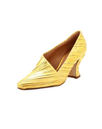 Women's Folded Almond Pumps Lame