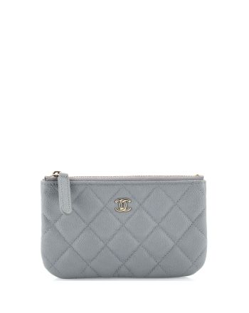 Classic O Case Pouch Quilted Caviar Mini