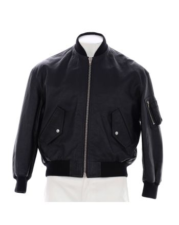 Men's Logo Bomber Jacket Studded Lambskin