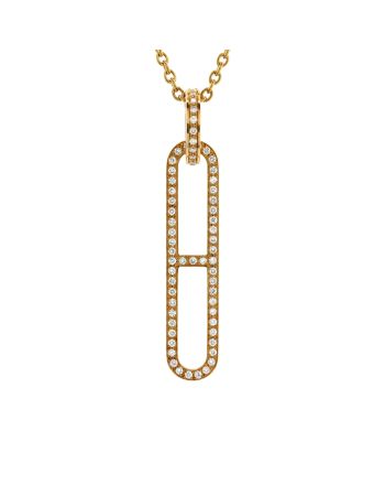 Ever Chaine d'Ancre Pendant Necklace 18K Yellow Gold with Diamonds