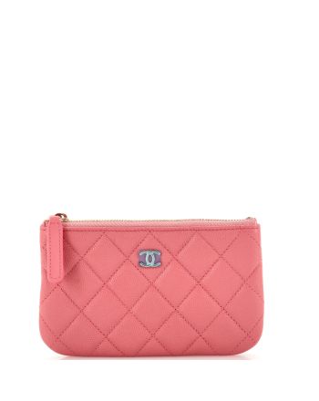 Classic O Case Pouch Quilted Caviar Mini