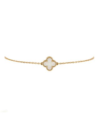 Sweet Alhambra Bracelet 18K Yellow Gold and Mother of Pearl