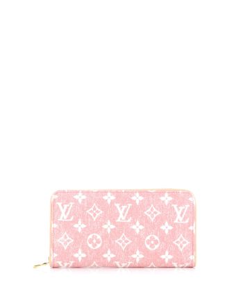 Zippy Wallet Monogram Jacquard Denim