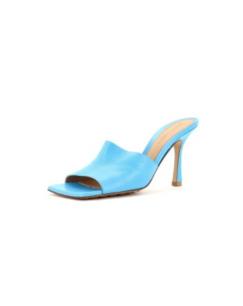 Women's Stretch Mule Heeled Sandals Leather