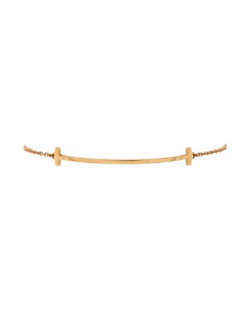 T Smile Chain Bracelet 18K Rose Gold Medium