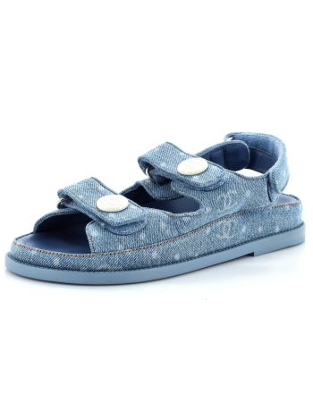 Women's Velcro Dad Sandals Printed Denim