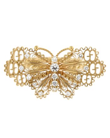 Le Marche Des Merveilles Butterfly Ring 18K Yellow Gold with Diamonds