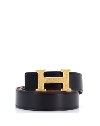 Constance Reversible Belt Leather with Guilloche Hardware Medium 85